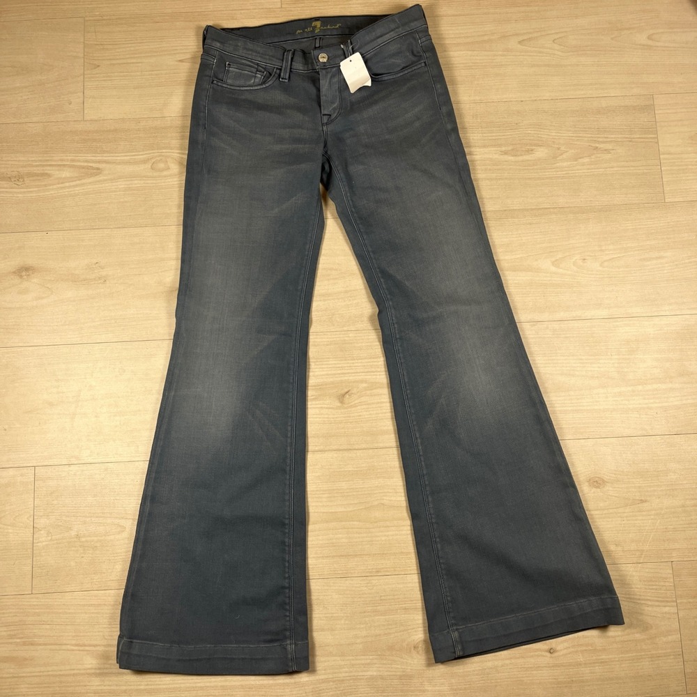 7 For All Mankind Lowrise Ginger Flare Jeans Blue Size 28